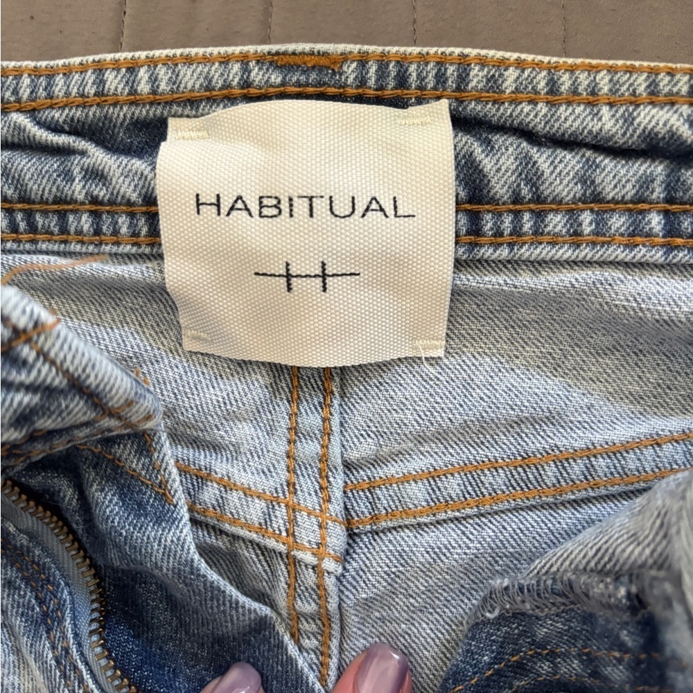 Habitual mid length denim Skirt with Pocket Detail women’s size 8 worn once - Picture 6 of 7